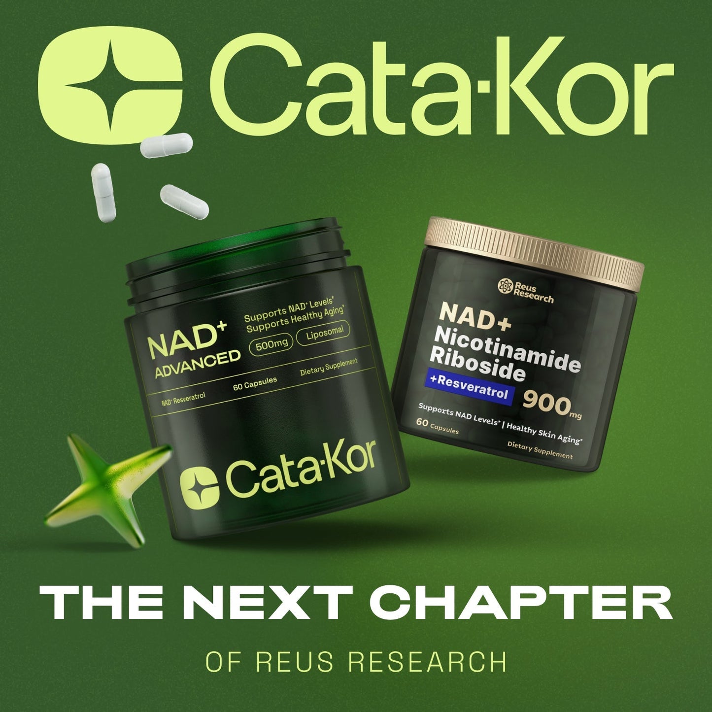 Cata-Kor NAD+ Advanced – NAD Supplement with Resveratrol-60 Capsules